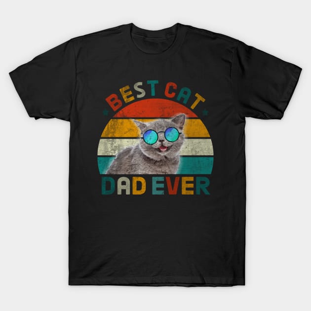 Best Cat Dad Ever T-Shirt by mqeshta